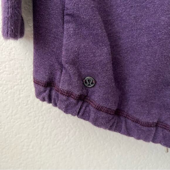 Lululemon Gratitude Wrap Heathered Deep Zinfandel Purple Sweatshirt Jacket - Picture 7 of 9